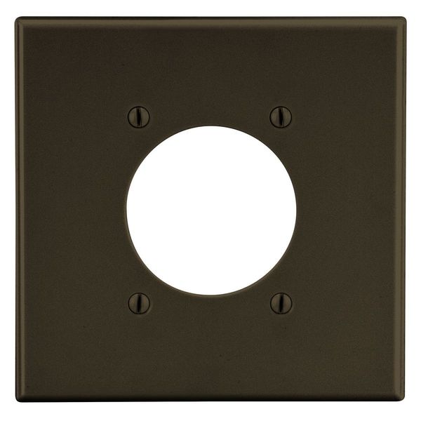 Hubbell Wiring Device-Kellems Wallplate, 2-Gang, 2.15" Opening, Brown P703